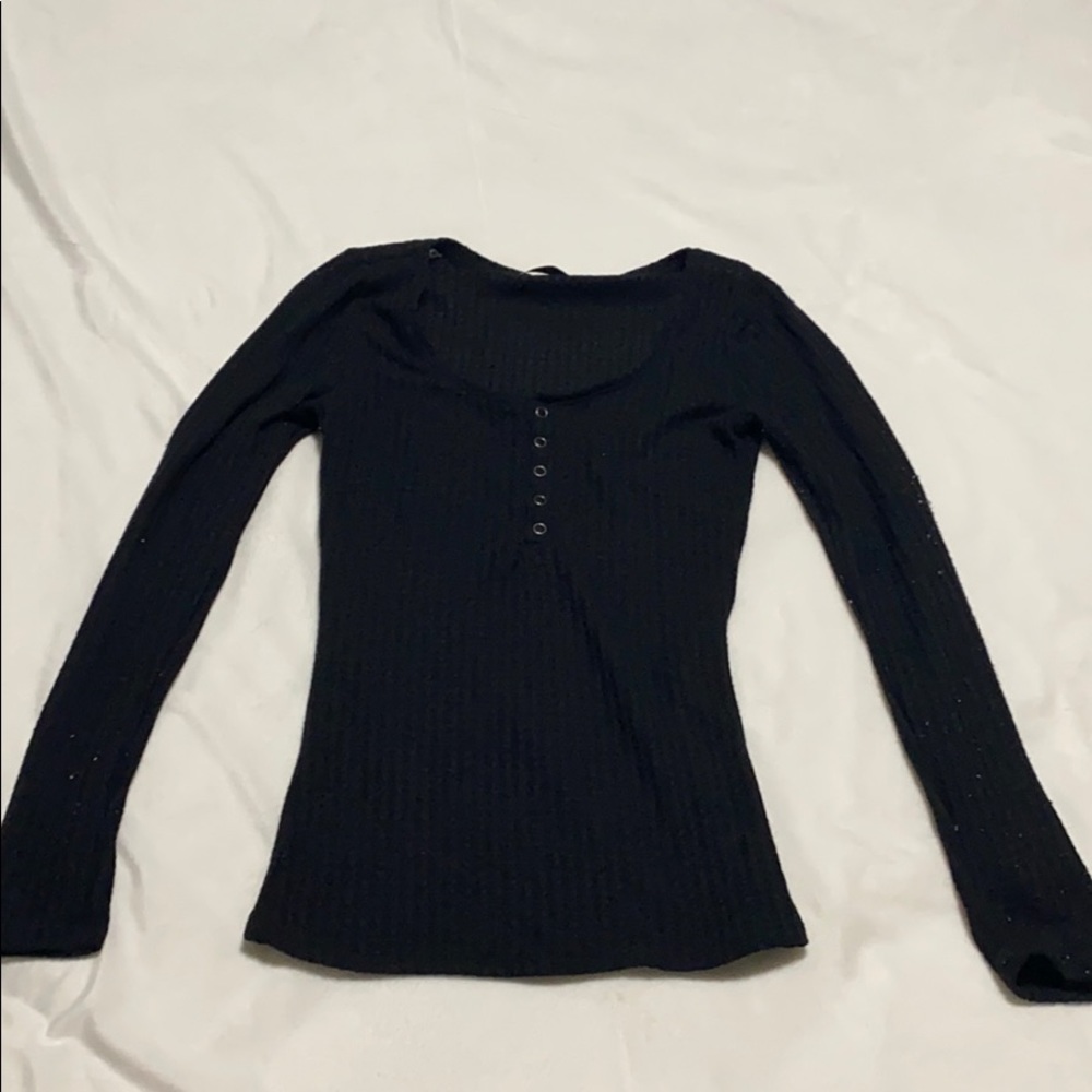 Black long sleeve top
